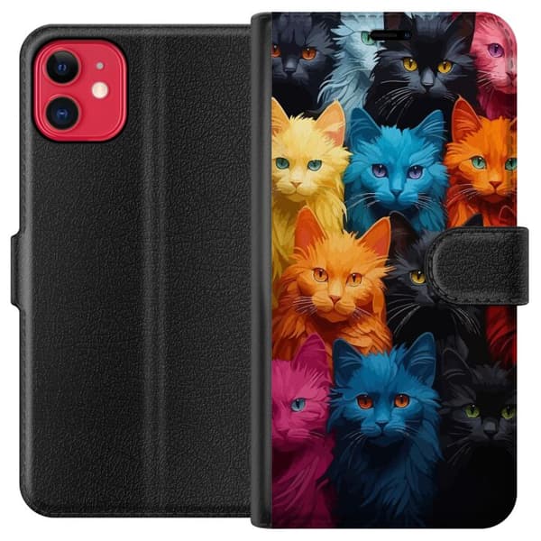 Kompatibel Tegnebogsetui til Apple iPhone 11 Katte