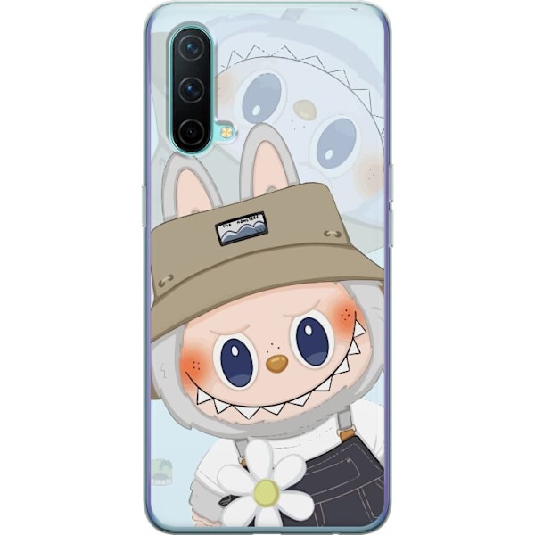 OnePlus Nord CE 5G Genomskinligt Skal Labubu med hatt – Pop Mart-figur Mr. Butcher i retro stil med karaktär