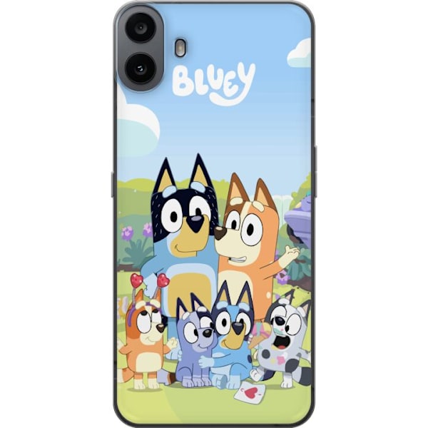 Nothing CMF Phone 1 Genomskinligt Skal Bluey mobilskal med hela familjen i färgglad design