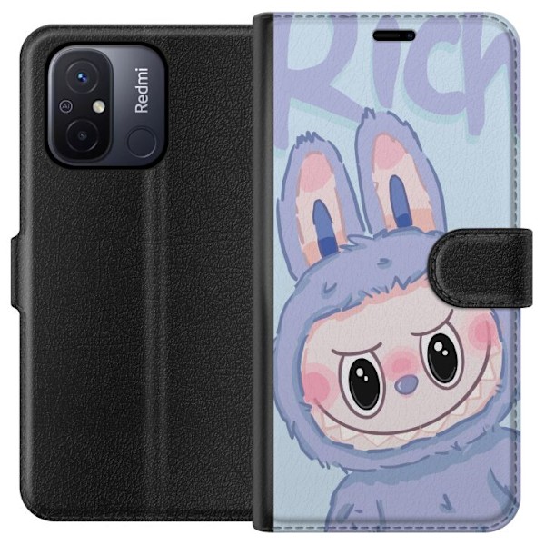 Xiaomi Redmi 12C Lompakkokotelo Sininen Jänis Labubu