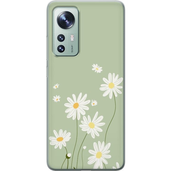 Xiaomi 12 Läpinäkyvä kuori Papukaijanpaparit - kukallinen kuviointi ruotsalaiseen kesätyyliin