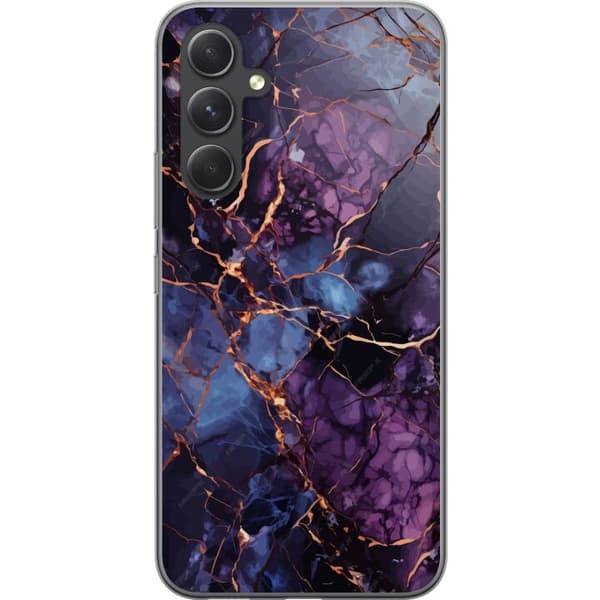 Kompatibelt Mobildeksel til Samsung Galaxy S24 FE Marmor Blå Lilla
