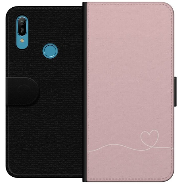 Huawei Y6 (2019) Plånboksfodral Rosa Hjärna Design