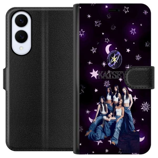 Kompatibel Tegnebogsetui til Samsung Galaxy S25 Edge KATSEYE lilla