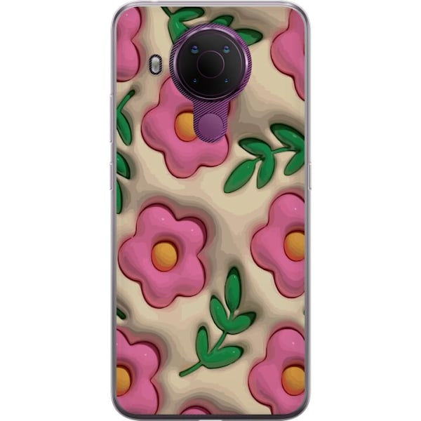 Nokia 5.4 Gennemsigtig cover Boblende Blomster