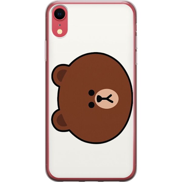 Apple iPhone XR Läpinäkyvä kuori line friends brown