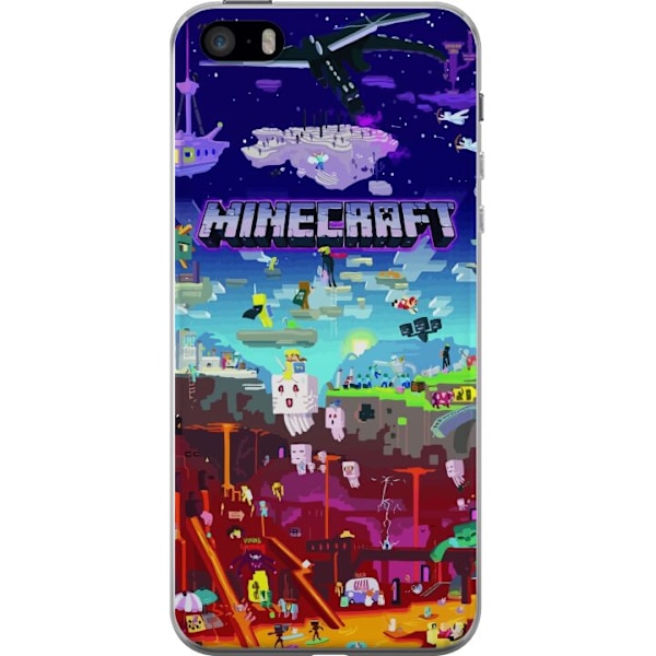 Apple iPhone 5s Läpinäkyvä kuori Minecraft