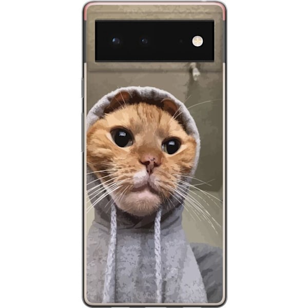 Google Pixel 6 Läpinäkyvä kuori Kissapusero