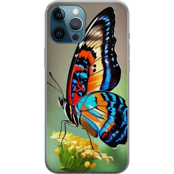 Apple iPhone 12 Pro Max Gennemsigtig cover Sommerfugl Natur Sommer Motiv Vinger Farverig Design Populær Dekoration Grafisk Eksotisk Tema