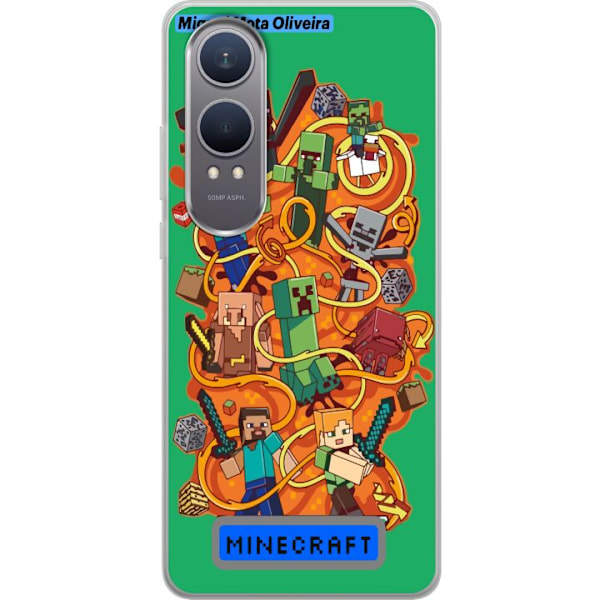 OnePlus Nord CE4 Lite Genomskinligt Skal Minecraft