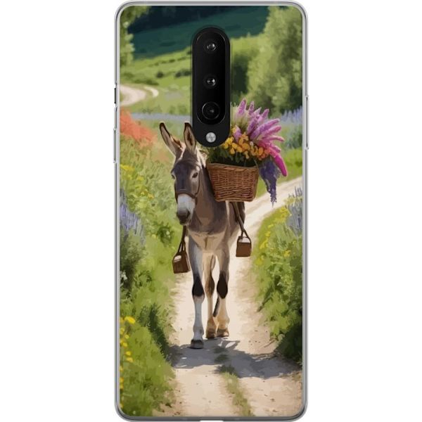 OnePlus 8 Läpinäkyvä kuori Aasi Eläinaihe Rauhallinen Suunnittelu Luontoaihe Suosittu Koristelu Huumori Graafinen Eläinteema Eksoottinen