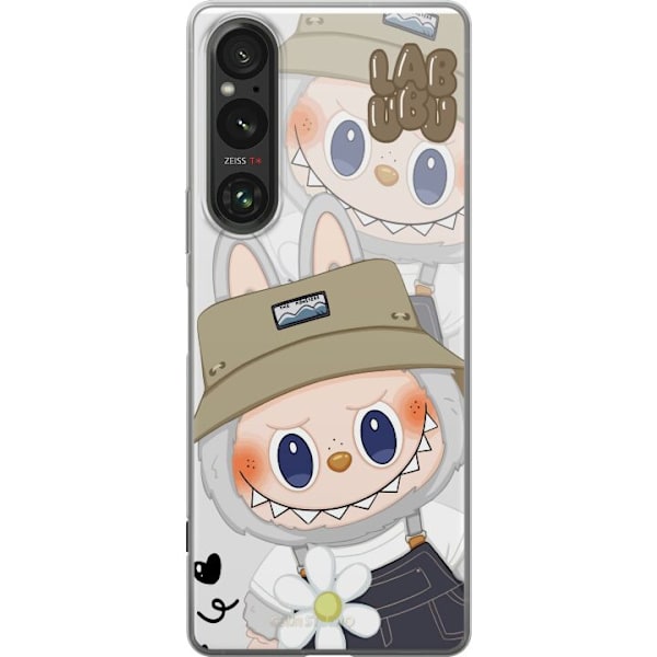 Sony Xperia 1 V Gennemsigtig cover Labubu Minimal Mood - Enkel og stilren monsterdesign