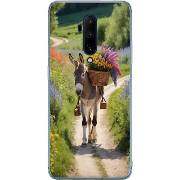 OnePlus 7T Pro Läpinäkyvä kuori Aasi Eläinaihe Rauhallinen Suunnittelu Luontoaihe Suosittu Koristelu Huumori Graafinen Eläinteema Eksoottinen