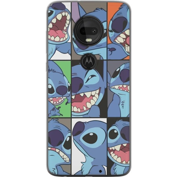 Motorola Moto G7 Gennemsigtig cover Stitch Ram