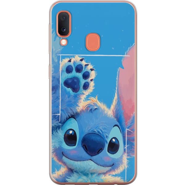 Kompatibelt Mobilskal till Samsung Galaxy A20e Fluffig blå figur blå