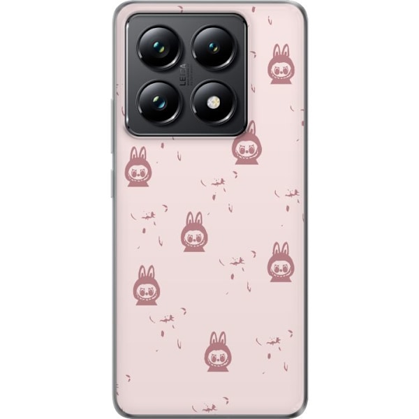 Xiaomi 14T Pro Läpinäkyvä kuori Labubu Neon Pop - Neonväri