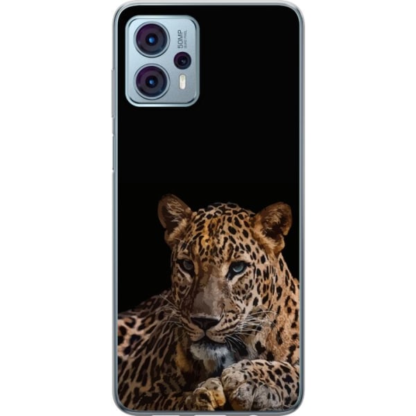 Motorola Moto G23 Gennemsigtig cover Leopard