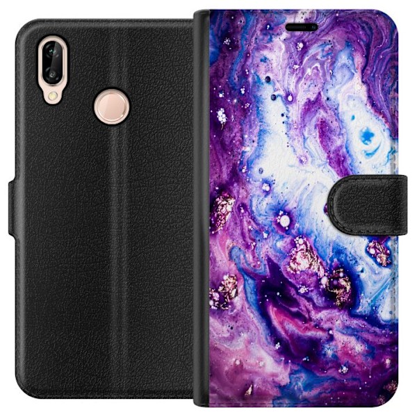 Huawei P20 lite Plånboksfodral Galaxy Marble