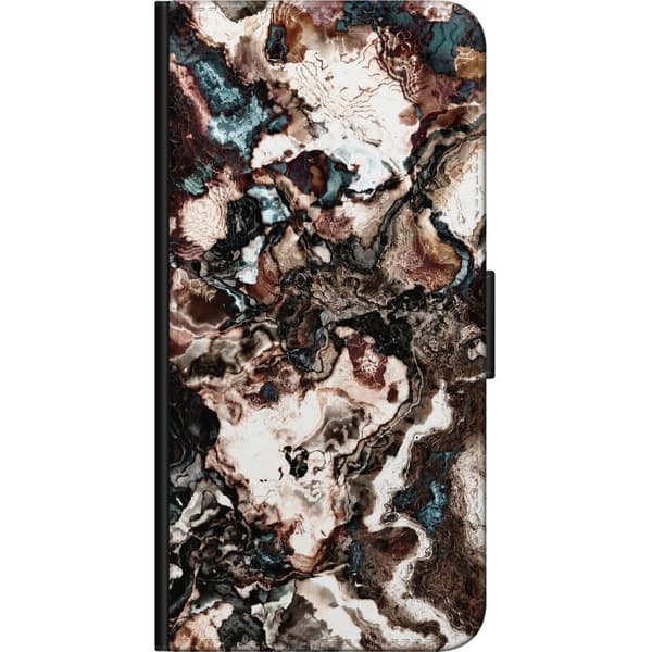 Kompatibel Tegnebogsetui til Huawei nova 8 Pro Brune stenhvirvler brun