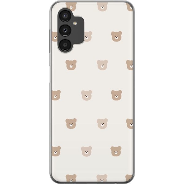 Samsung Galaxy A04s Läpinäkyvä kuori Teddy-tausta - söpöt teddykarhut pehmeällä taustalla