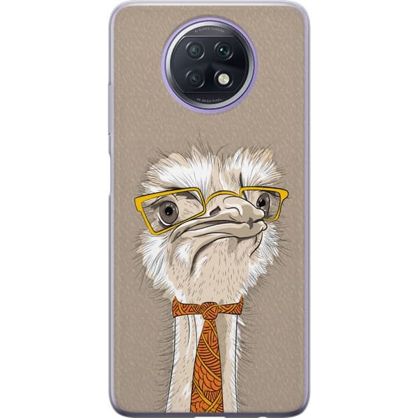 Kompatibelt Mobildeksel til Xiaomi Redmi Note 9T Beige strutseprofessor beige