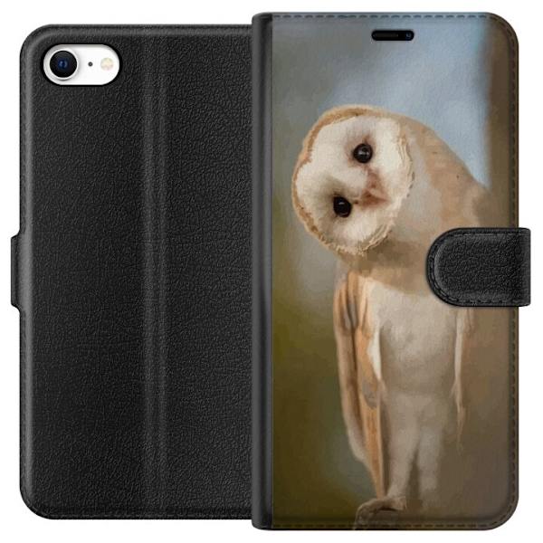 Apple iPhone 6 Tegnebogsetui Ugle Nysgerrig Blik Fuglemotiv Skov Natur Grafisk Design Populært Motiv Dyr Tema Dekoration