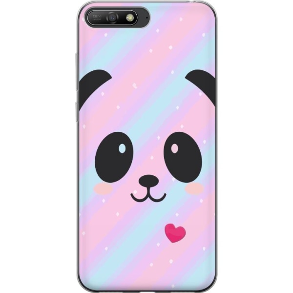 Huawei Y6 (2018) Gennemsigtig cover Regnbue Panda