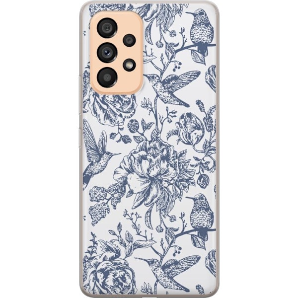 Samsung Galaxy A53 5G Läpinäkyvä kuori Kukat & Linnut - Romanttinen Vintage-tyylinen Kuviointi
