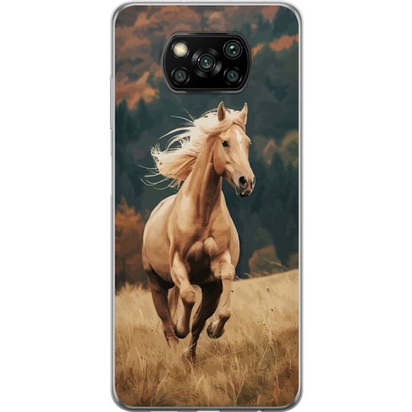 Xiaomi Poco X3 NFC Läpinäkyvä kuori Juokseva Hevonen