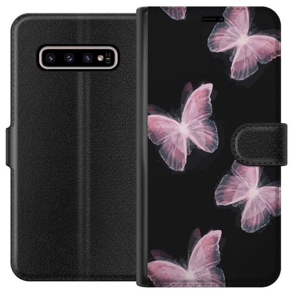 Kompatibelt Lommeboketui til Samsung Galaxy S10+ Sommerfugler