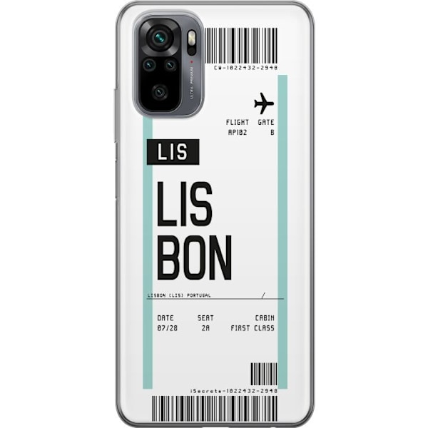 Xiaomi Redmi Note 10S Läpinäkyvä kuori Lissabon