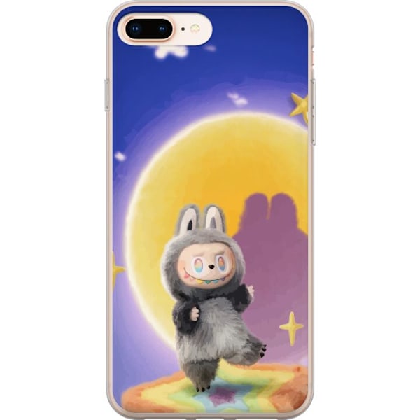 Apple iPhone 8 Plus Läpinäkyvä kuori Labubu Neon Pop - Neonväri pop-taiteen hirviö