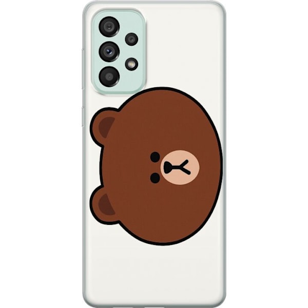 Samsung Galaxy A73 5G Läpinäkyvä kuori line friends brown