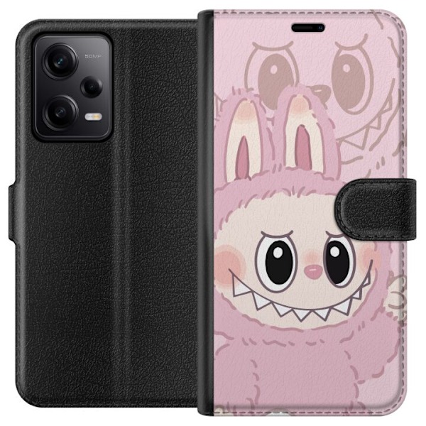 Xiaomi Redmi Note 12 Pro Lompakkokotelo Labubu Floral Freak