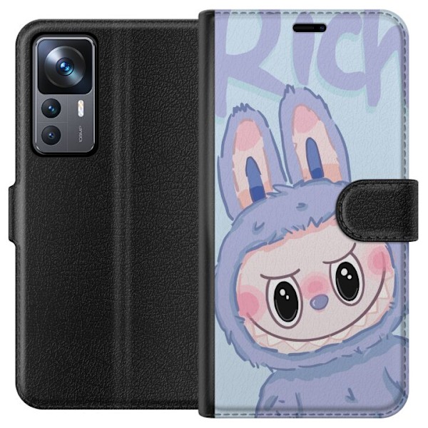 Xiaomi 12T Pro Tegnebogsetui Blå Kanin Labubu