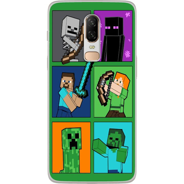 OnePlus 6 Gennemsigtig cover Minecraft