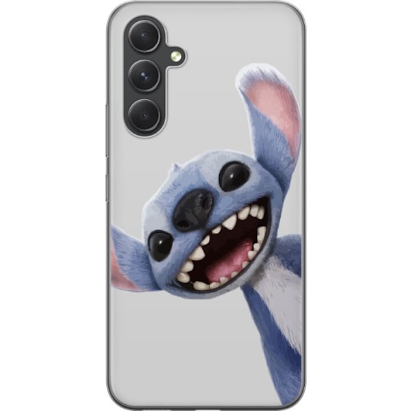 Samsung Galaxy A55 Läpinäkyvä kuori Stitch liikkeessä - Kawaii-suunnittelu faneille ja lapsille