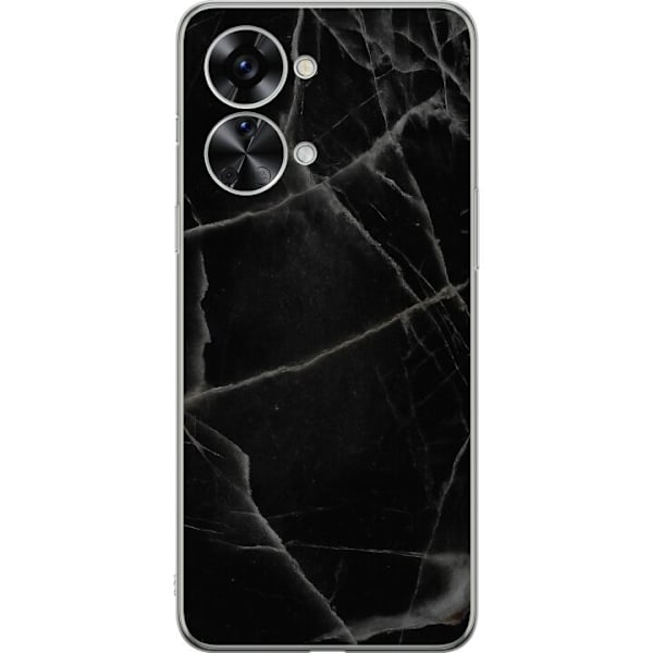 OnePlus Nord 2T Genomskinligt Skal Svart marmor