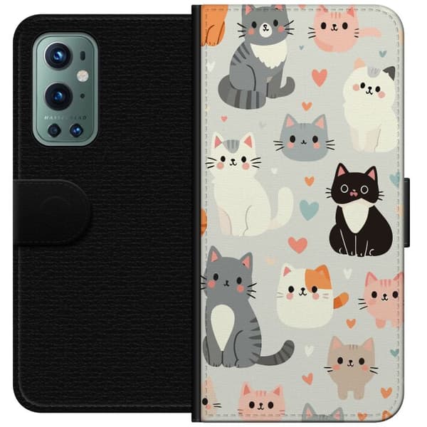 Kompatibel Tegnebogsetui til OnePlus 9 Pro Katte