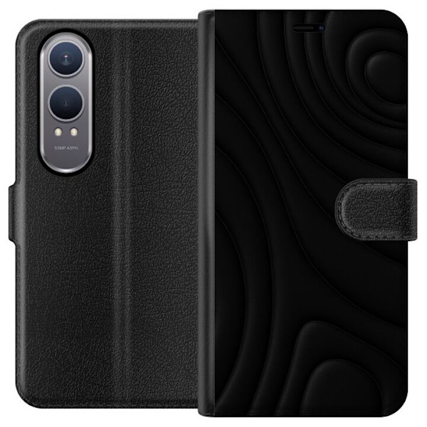 OnePlus Nord CE4 Lite Tegnebogsetui Sorte Bølger