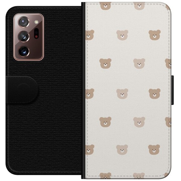 Samsung Galaxy Note20 Ultra Lompakkokotelo Teddy-tausta - söp
