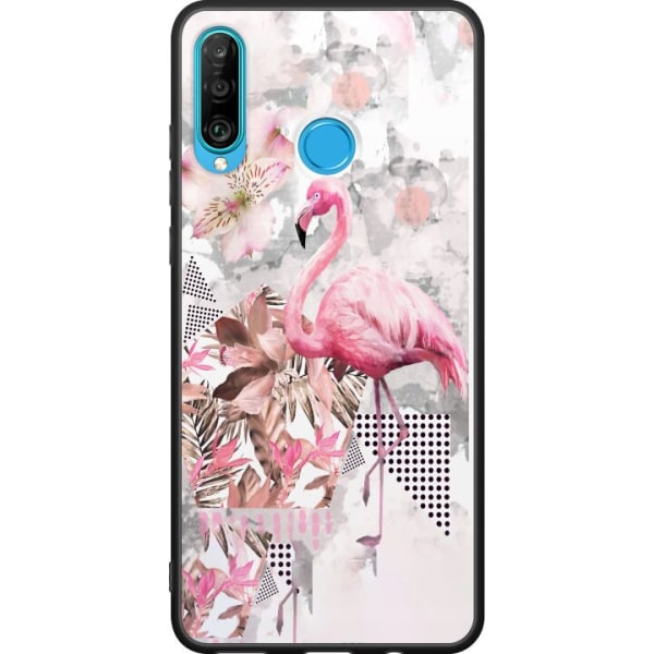 Huawei P30 lite Musta kuori Flamingo