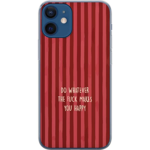 Yhteensopiva Puhelinkuori Apple iPhone 12 Gör det som gör dig glad punainen