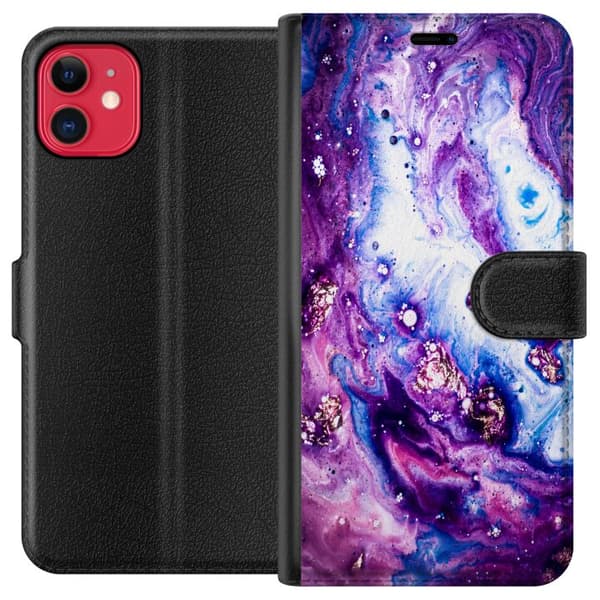 Kompatibel Tegnebogsetui til Apple iPhone 11 Galakse Marmor