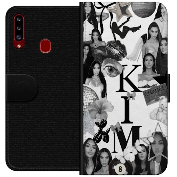 Samsung Galaxy A20s Plånboksfodral Kim Kardashian – Aesthet