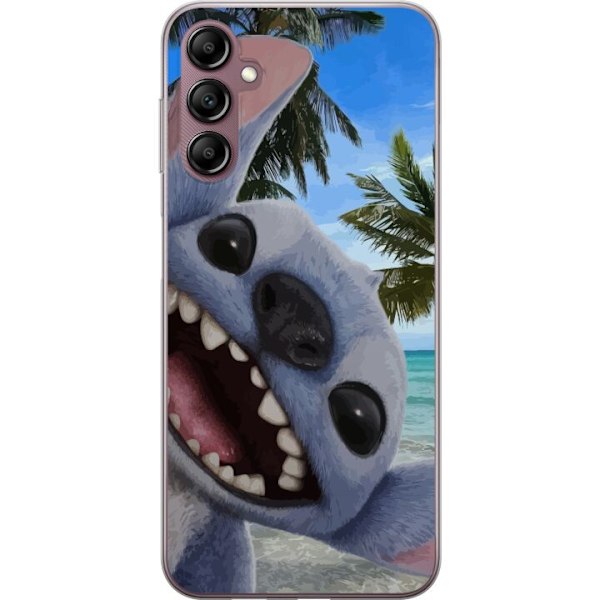 Samsung Galaxy A14 5G Gennemsigtig cover Stitch-telefonetaske med palmer i sødt venskabsdesign.