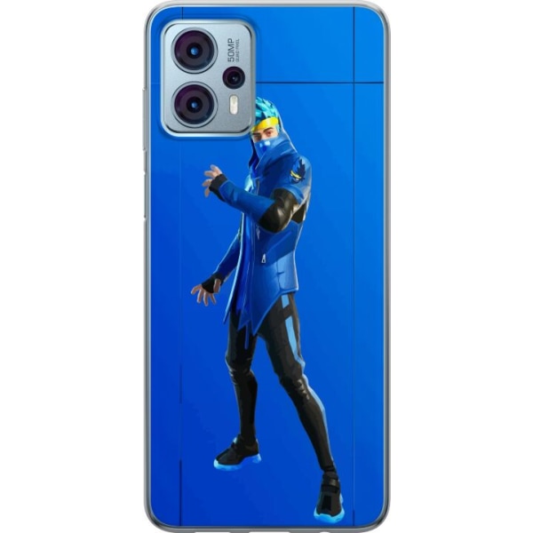 Motorola Moto G23 Gennemsigtig cover Fortnite - Ninja Blue