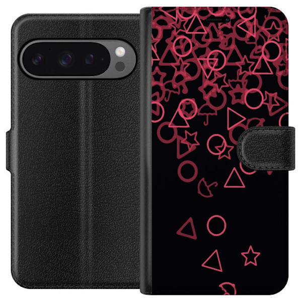Google Pixel 9 Pro XL Tegnebogsetui Squid Game Ikoner Serie Design Populært TV Spil Ikoner Grafisk Motiv Asiatisk Trend Dramaserie