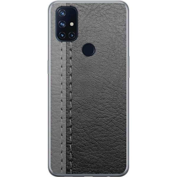 OnePlus Nord N10 5G Cover / Mobilcover - Sort & Grå Læder