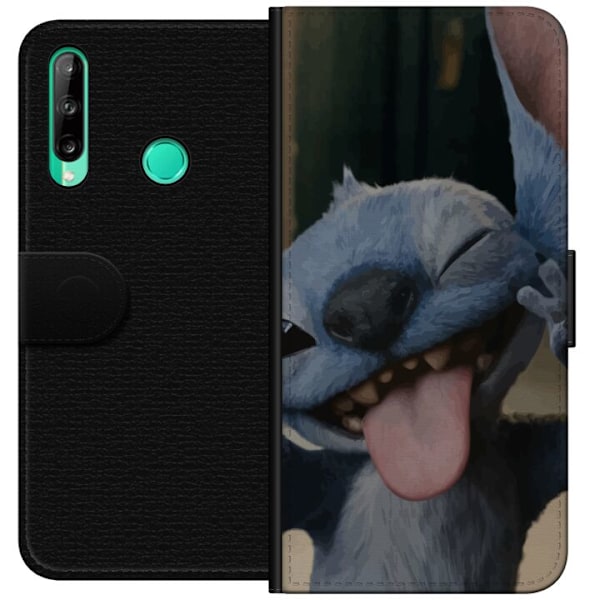 Huawei P40 lite E Plånboksfodral Stitch Söt Alien – Blå F